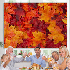 Lofaris Leaves Autumn Red Art Backdrop for Photoshoot