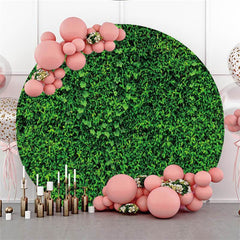 Green Leaves Round Backdrop Cover for Photography