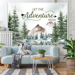 Lofaris Let The Adventure Begin Forest Jungle Baby Showerbackdrop