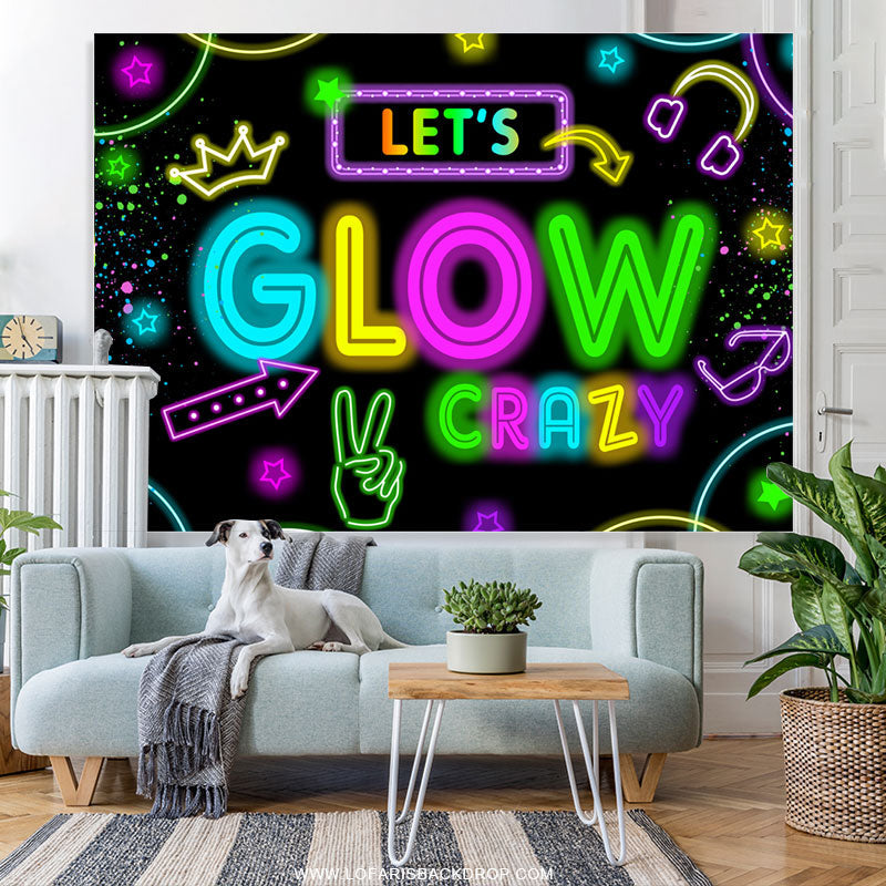 Lofaris Lets Clow Crazy Theme Happy Birthday Backdrop Banner