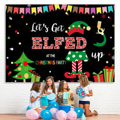 Lofaris Let’S Get Elfed At The Christmas Party Winter Backdrop