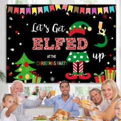 Lofaris Let’S Get Elfed At The Christmas Party Winter Backdrop