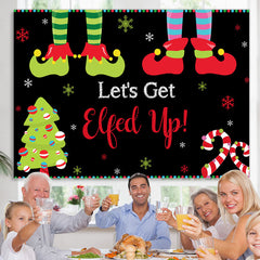 Lofaris Lets Get Elfed Up With Clown And Candy Cane Backdrop