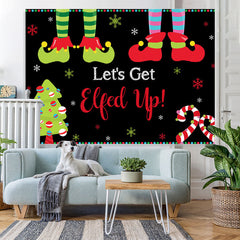 Lofaris Lets Get Elfed Up With Clown And Candy Cane Backdrop