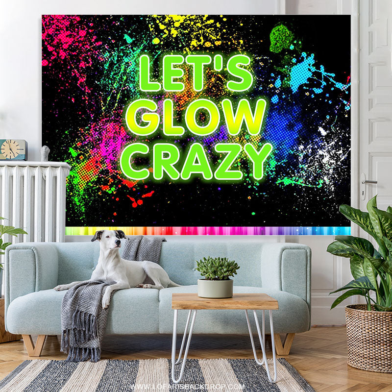 Lofaris Lets Glow Crazy Graffiti Splash Paint Party Backdrop