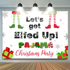 Lofaris Lets Go Elfed Up Pajama Merry Christmas Party Backdrop