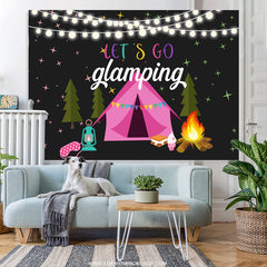 Lofaris Lets Go Glamping Moon night Star Birthday Backdrop