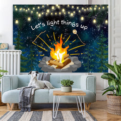 Lofaris Lets Light Things Up Bonfire Party Backdrop for Kids
