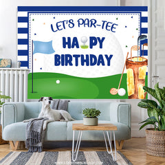 Lofaris Lets Partee Golf Theme Happy Birthday Backdrop