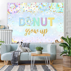 Lofaris Light Blue Donuts Grow Up Themed Birthday Backdrop