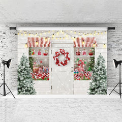 Lofaris Light Bulb Sweet Shop Christmas Backdrop For Party