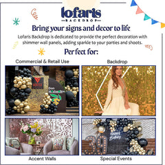 Lofaris Light Matte Gold Shimmer Wall Panels | Wedding Event Party Decorations