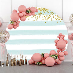 Twinkle Themed Pink Girl Baby Shower Round Backdrop