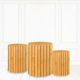 Lofaris Light Orange Cake Table Cover Printed Fabric Pillar Wrap