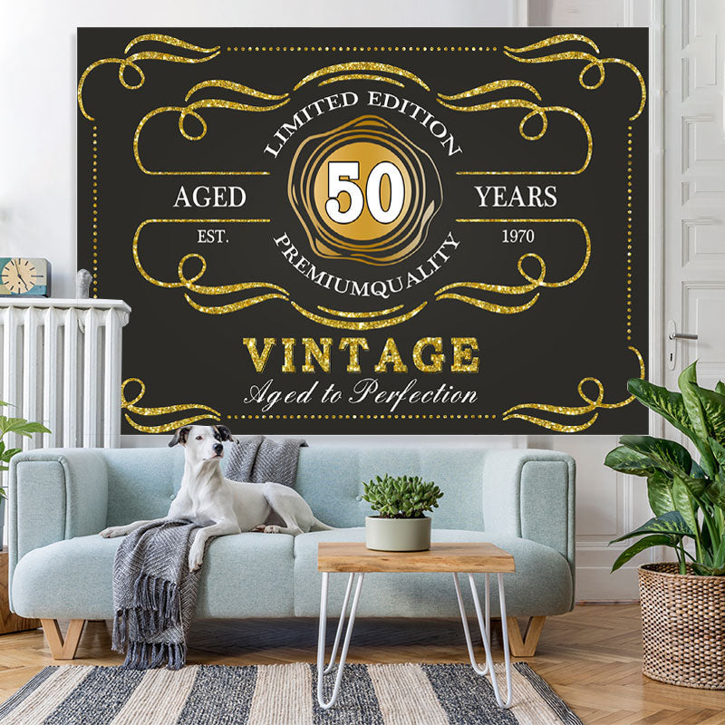 Lofaris Limited Edition 50 Premium Quality Birthday Backdrop