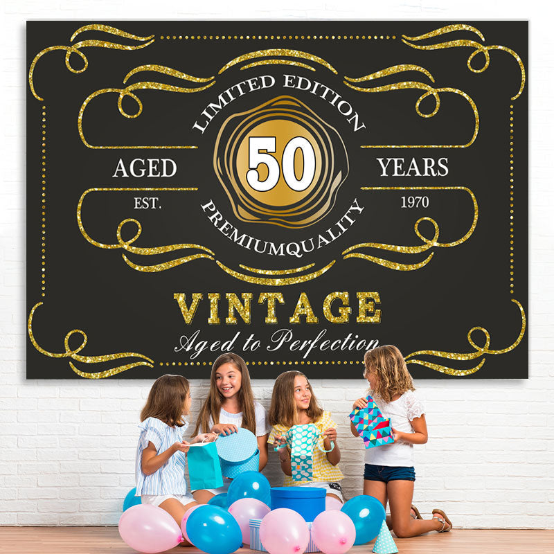 Lofaris Limited Edition 50 Premium Quality Birthday Backdrop