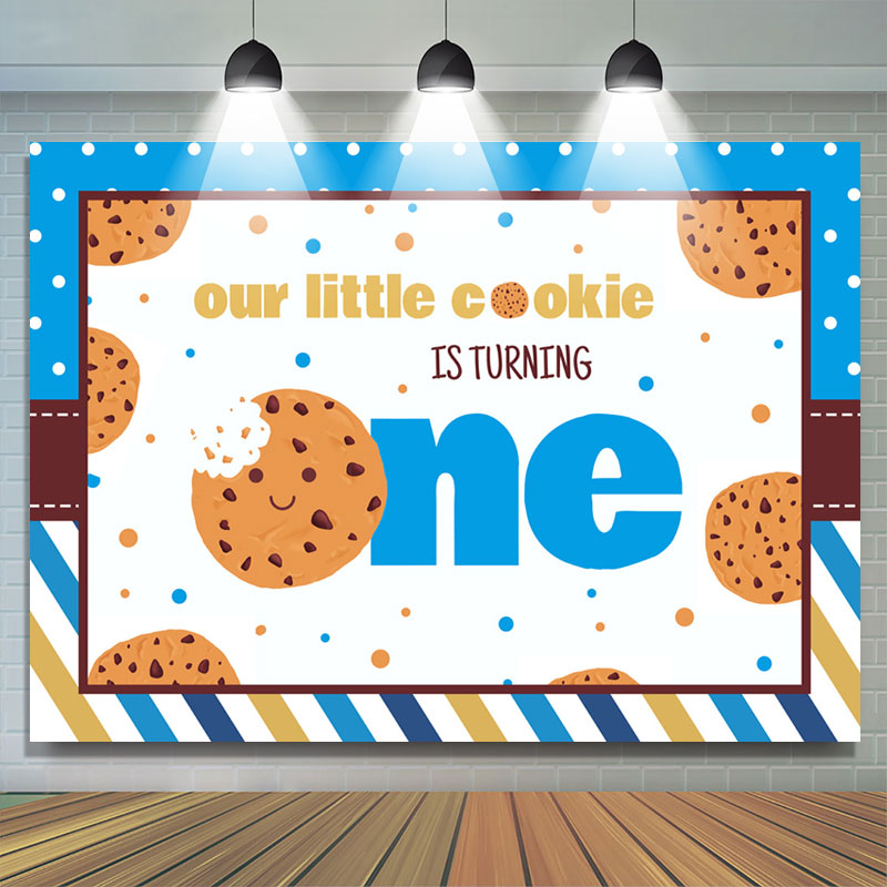 Lofaris Little Cookie Is Turning One Cute Birthday Backdrop