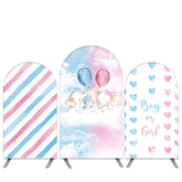 Lofaris Little Elephant Theme Blue Pink Baby Shower Arch Backdrop Kit