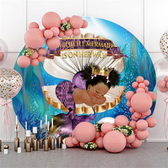 Green Hat Gold Petit Prince Roud Baby Shower Backdrop