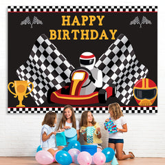 Lofaris Little Racing Driver Trophy Happy Birthday for Boy