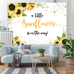 Lofaris Little Sunflower Is On The Way Baby Shower Backdrop
