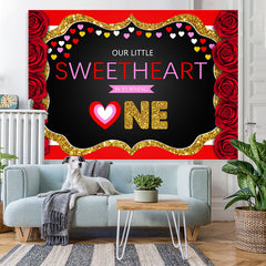 Lofaris Little Sweetheart Is Turning One Birthday Backdrop