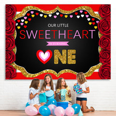 Lofaris Little Sweetheart Is Turning One Birthday Backdrop