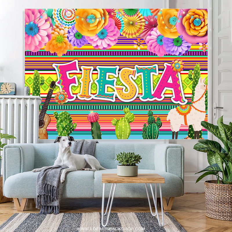 Lofaris Llama Fiesta And Colorful Backdrop For Holiday Events
