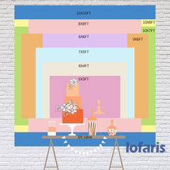 Lofaris Colorful Sweet Donuts Themed Happy Birthday Backdrop