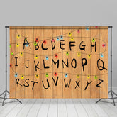 Lofaris Lovely Alphabet With Colorful Lights Halloween Backdrop