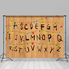 Lofaris Lovely Alphabet With Colorful Lights Halloween Backdrop