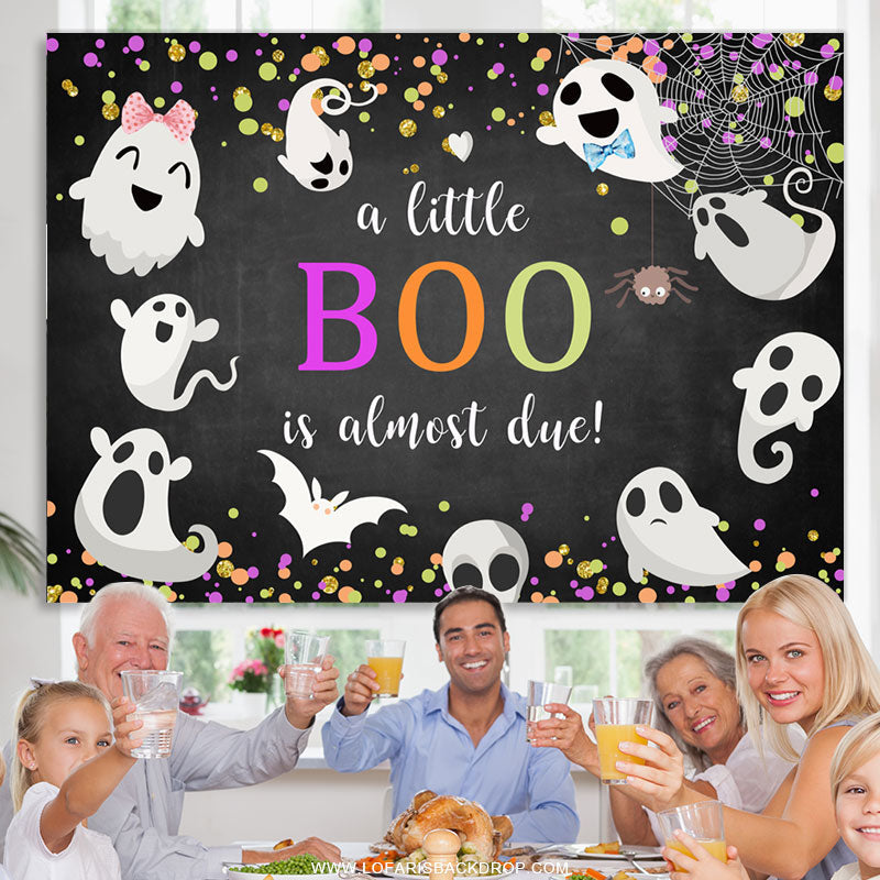 Lofaris Lovely And Cute Ghosts Halloween Themed Baby Shower Backdrop