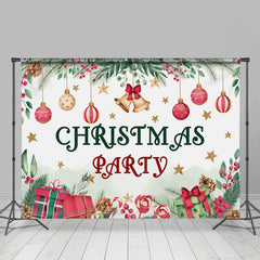 Lofaris Lovely Christmas Balls Gifts And Trees Holiday Backdrop