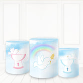 Lofaris Lovely Doves Cake Table Cover In The Sky Pillar Wrap