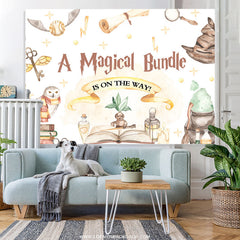 Lofaris Magical Bundle Is On Way Halloween Baby Shower Backdrop