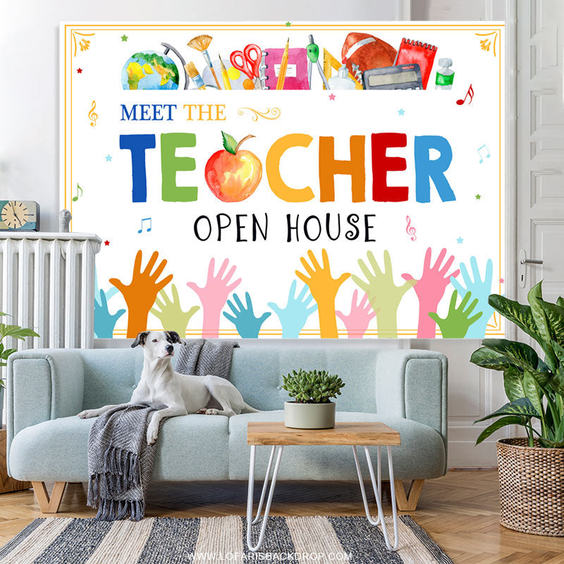 Lofaris Meet The Teacher Open House Back To School Backdrop