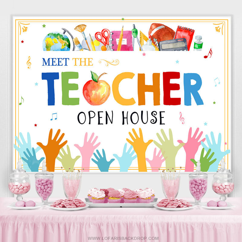 Lofaris Meet The Teacher Open House Back To School Backdrop