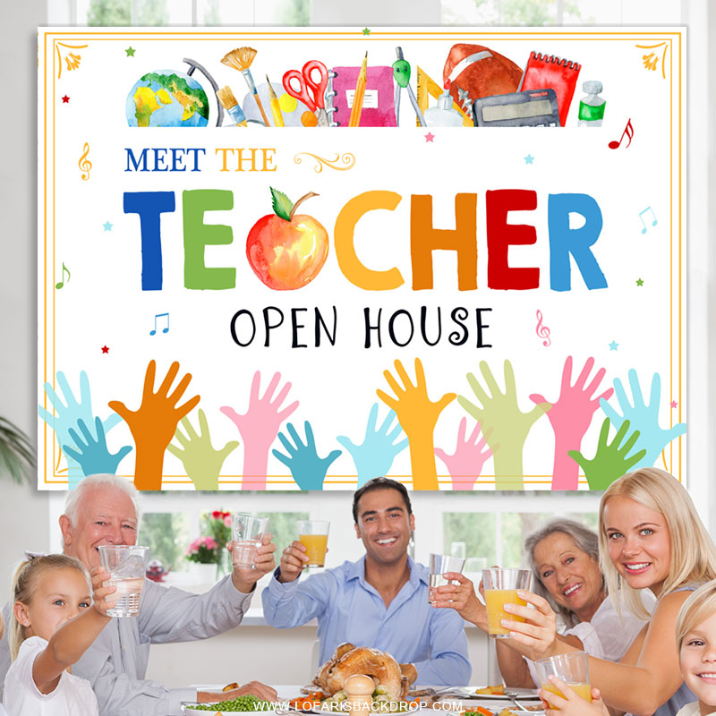 Lofaris Meet The Teacher Open House Back To School Backdrop