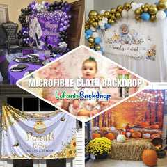 Lofaris Menorah Stands Glitter Bokeh Happy Hanukkah Backdrop