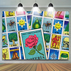 Lofaris Mexico Loteria Card Theme Happy Birthday Backdrop