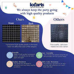 Lofaris Mirror Black Shimmer Wall Panels | Wedding Event Party Decorations