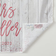 Lofaris Miss To Mis Floral Stripe Wooden Backdrop For Wedding
