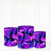 Lofaris Monstera Leaves Pedestal Cover Purple Theme Cake Table