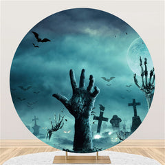 Lofaris Moon Bat Stone Hand Happy Birthday Circle Backdrop