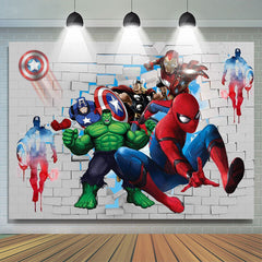 Lofaris Movie Superhero Backdrop For Kids Birthday Party