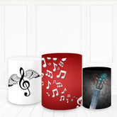 Lofaris Musical Note Cylinder Cover Guitar Rock Cake Table