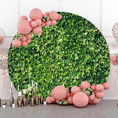 Pink Floral And Elephant Round Baby Shower Backdrop
