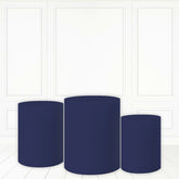 Lofaris Navy Blue Pedestal Cover Solid Color Cake Table