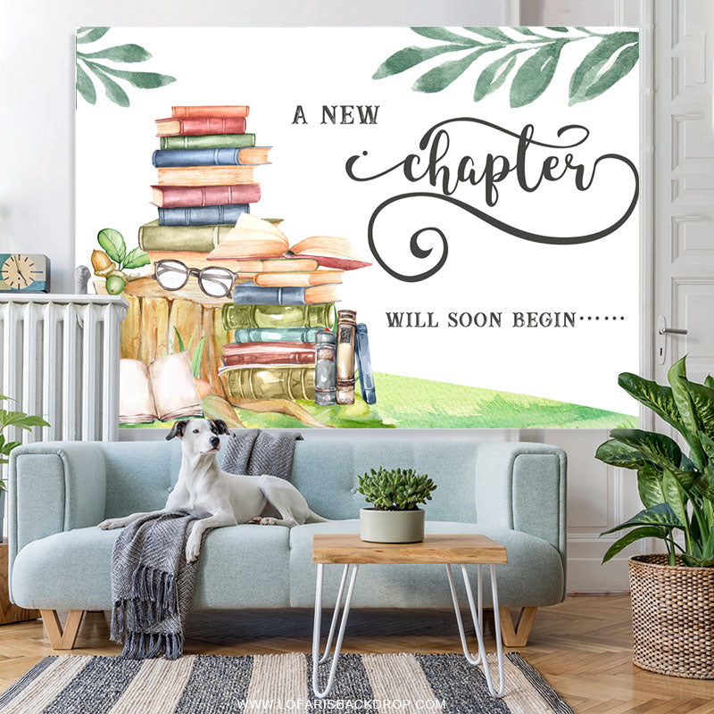Lofaris New Chapter Will Soon Begin Theme Baby Shower Backdrop