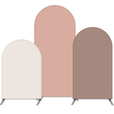 Lofaris Solid Color Double Sided Fabric Arch Backdrop Kit for Event